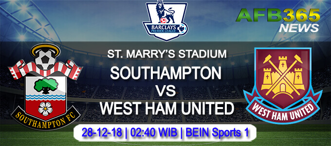 Prediksi Bola Southampton vs West Ham United 28 Desember 2018