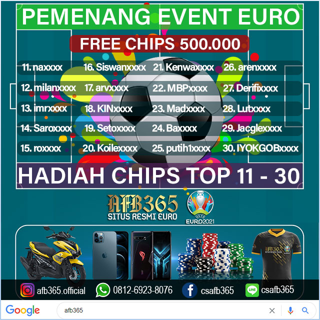 Pemenang Event EURO 2020 Top 11-30