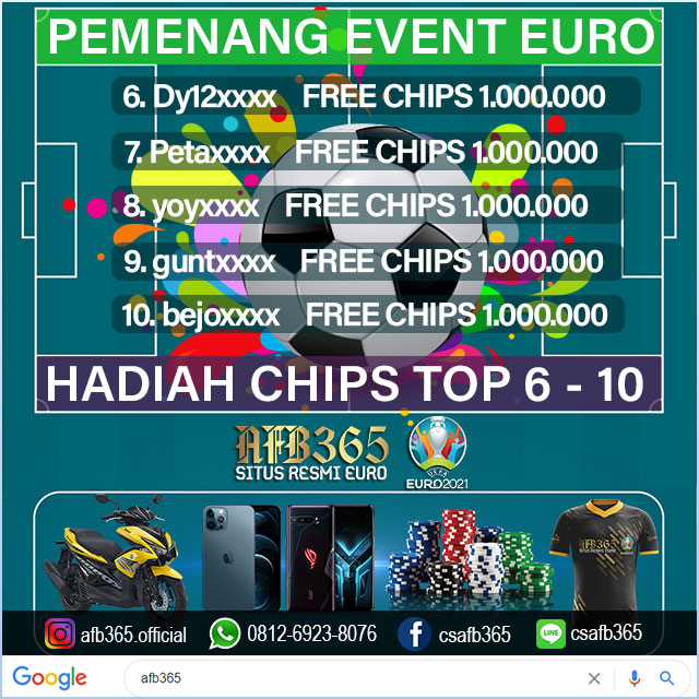 Pemenang Event EURO 2020 Top 6-10